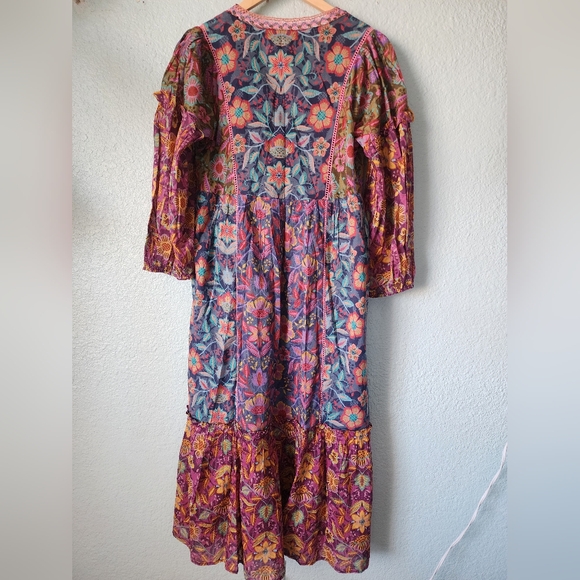 Sundance Bohemian Multicolor Floral Long Sleeve Dress - Picture 5 of 16